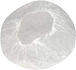 Disposable 100 Pcs Plastic Waterproof Clear Shower Caps Bath Shower Hair Caps For Women and Men