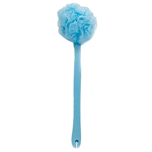 Thefoud Long Handle Hanging Soft Mesh Back Body Bath ball Shower Scrubber bath Brush Sponge (Blue)
