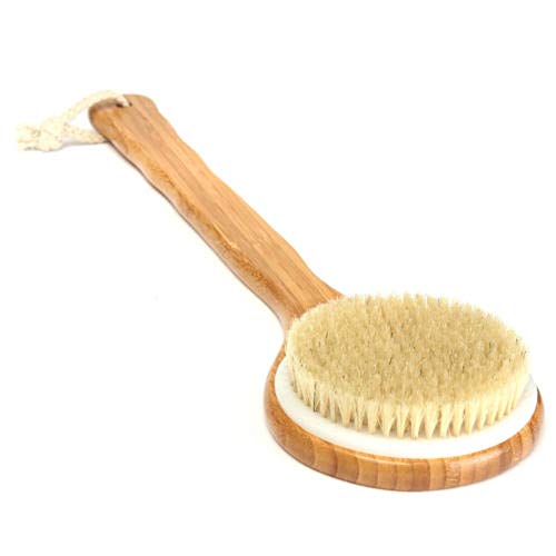 1Pc Long Handle Wooden Bath Shower Body Back Brush Spa Scrubber Exfoliating For Dry Brushing and Shower Bathroom Tools