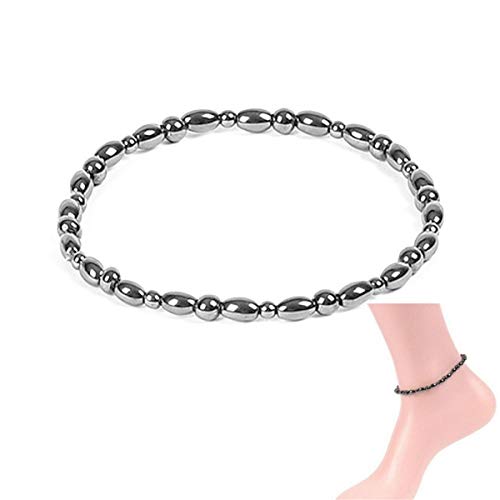 HELLOYOUNG Round Black Stone Magnetic Bracelet Health Care Luxury Charm Bracelets for Women Man Other (Wellness & Relaxation)