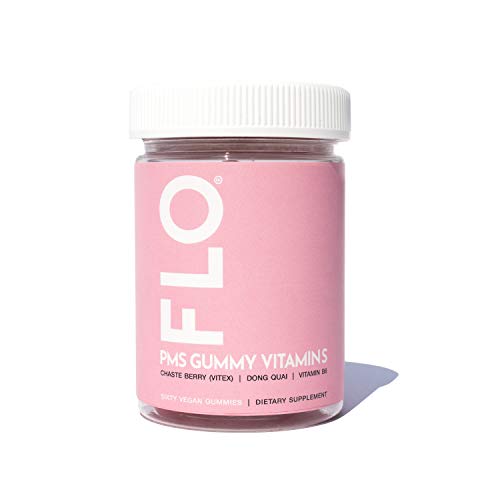 FLO � PMS Gummy Vitamins With Chaste Berry, Vitamin B6 & Dong Quai | All Natural Chewable Dietary Supplement | Alleviate Cramps, Support Better Mood, Ease Bloating, Curb Cravings & Soothe Irritability