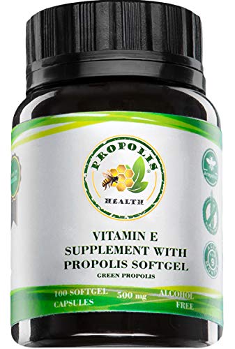 Bee Propolis Softgel with Vitamin E Capsule -Bee Therapy -Ultimate Immunity Support – Energy Boost – Bee Super Propolis Health – All Natural Allergy Supplement – Super Antioxidant Immune Support