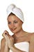 (Pack of 2) 100% Cotton Hair Bath Towel Turban Wrap Terry Long Soft Hair Drying Towels – NOT MICROFIBER (Dark Rose Pink)thumb 4