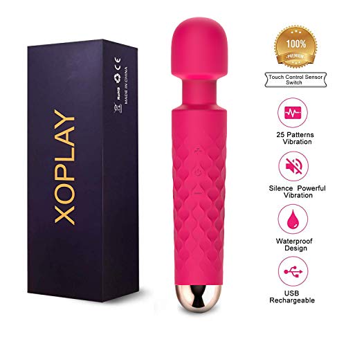 Powerful Magic Wand Massager, Electric Personal Handheld Rechargeable Waterproof Back Massage, Cordless Multi Speed Body Massage for Relieves Stress
