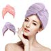 LEARJA Microfiber Hair Towel, Rapid Drying Hair Towel, Quick Drying Hair Towel, Hair Towels for Women& Girl, Hair Towel Wrap for Drying Curly, Long & Thick Hair(Purple+Pink)thumb 1