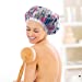 EAONE Reusable Shower Cap for Women 10 Pieces, Plastic Waterproof Bathing Caps Showering Caps for Spa,Home Use, Travel, Salonthumb 4