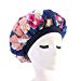 DuoZan Printing Silky Satin Bonnet Elastic Band Soft Satin Turban Shower Cap Night Sleep Hat Hair Loss (Royal Blue)thumb 1