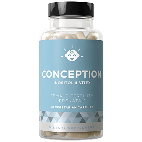 Conception Fertility Prenatal Vitamins – Regulate Your Cycle, Balance Hormones, Aid Ovulation – Myo-Inositol, Vitex, Folate Folic Acid Pills – 60 Vegetarian Soft Capsules