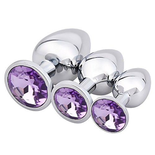 SRstore 3PCS Stainless Steel Ànâles Trainer Kit-Jewelry Bûtt Pl’ugs Beads Massage Toys Jeweled Back Massage Toys