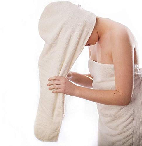 Aspen5 Huge Cotton Hair Towel Wrap for Women – Fast Drying and Super Absorbent Head Turban Ideal for Long and Curly Hair- Special for Mothers
