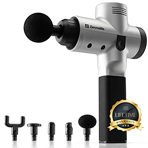 Zermätte Deep Tissue Massage Gun | Cordless Percussive Muscle Gun for Athletes | Quiet, Powerful, Handheld Massager Delivers Therapeutic, Full-Body Relief for Muscle Ache, Pain, Tension