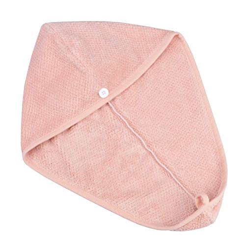 Microfiber Hair Turban Wrap Towel for Women, Hair Drying Towel, Super Absorbent Drying Twist Wrap for Curly, Long, Thick or Short Hair, Fast Drying Hair Cap, Pink