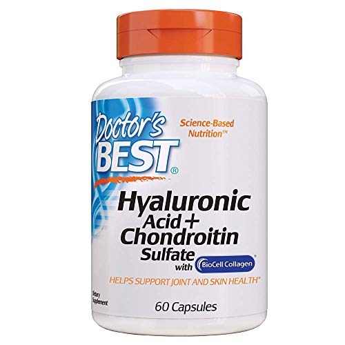 Doctor’s Best Hyaluronic Acid with Chondroitin Sulfate, Non-GMO, Gluten Free, Soy Free, Joint Support, 60 Caps