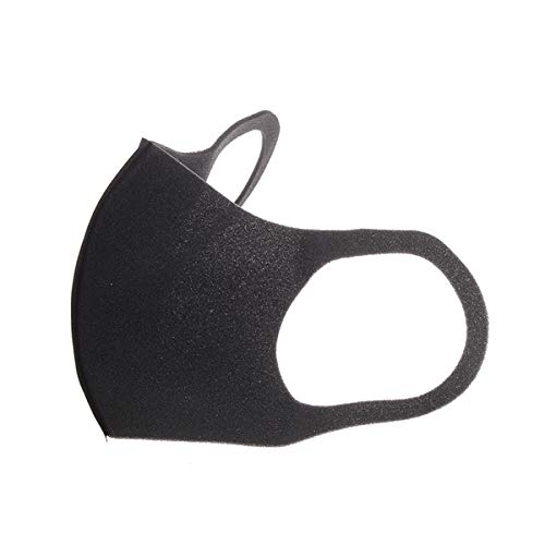 HELLOYOUNG 1PC Anti-Dust Earloop Mouth Face Cover Outdoor Riding Masks Unisex Black Mask Soft Cotton Sponge Winter Breathing Mask Other (Wellness & Relaxation)