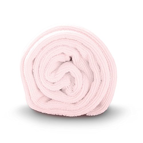Luxe Beauty Essentials Microfiber Hair Towel For Drying Curly, Long & Thick Hair- Large- 20 x 40- Pink