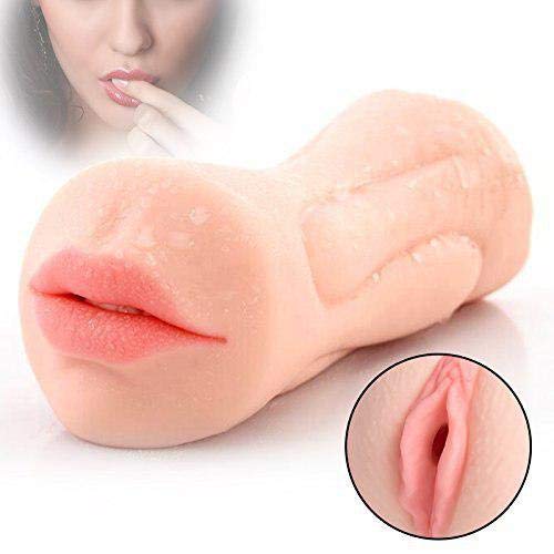 XDFEW TSHIRT Best Male Masturbator R-ealistic 3D Deep Throat Tongue Teeth Maiden Artificial Vagina Male MasturbatorSex Toys for Men,Anal