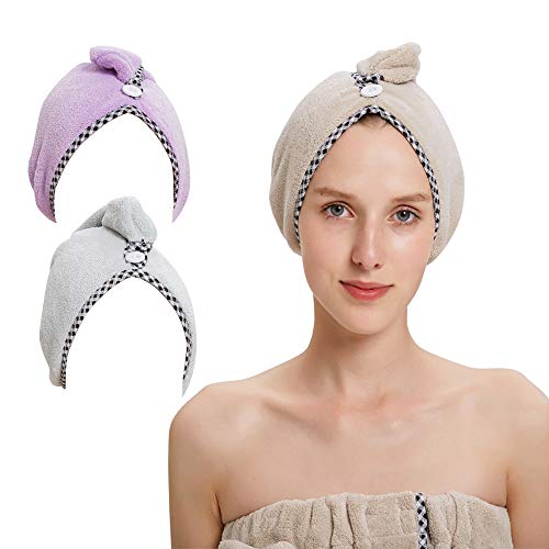 Hair Towel Wrap 3 Packs Microfiber Hair Towels Super Absorbent Hair Drying Towel Turban for Women and Girls Quick Magic Dryer,Dry Hair Hat,Bathing Wrapped Cap
