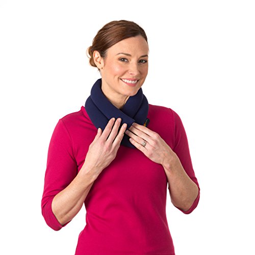 Sunny Bay Extra Long Neck Heating Wrap, Heat Therapy Pad for Sore Neck Shoulder Muscle Pain Relief | Thermal, Personal, Reusable, Non Electric Hot Pack Pads or Cold Compress, Blue