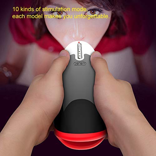 Smart Heat Lip Suck Deep Throat Male Sucker Cup Soft Life Tongue Scream Toy