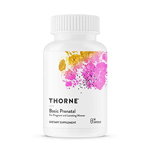 Thorne Research – Basic Prenatal – Folate Multivitamin for Pregnant and Lactating Women – 90 Capsules