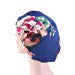 DuoZan Printing Silky Satin Bonnet Elastic Band Soft Satin Turban Shower Cap Night Sleep Hat Hair Loss (Royal Blue)thumb 4
