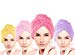 Huluwa Hair Drying Towel, Dry Hair Cap, Fast Drying Hair Towel Wrap Turban, Pinkthumb 2