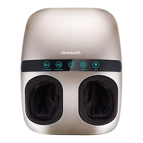 Foot Massager Shiatsu Kneading Machine – Electric Foot Massagers with Heat 2 Deep Kneading 2 Air Compression Anion Cleaning for Feet Massage/Pain Relief/Blood Circulation Improving/Health Care