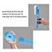 Simath Body Bath Brush – Foldable Long Handle, 2 in 1 Gentle Exfoliating Body Scrubber for Shower, Back Brush with Hard and Soft Bristles (2 Pack), Bluethumb 2