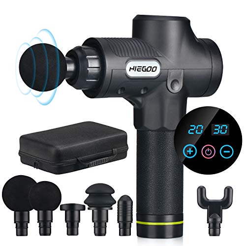 Massage Gun Muscle Massager Deep Tissue Percussion for Muscle Deep Relaxation 6 Heads, Super Quiet, Cordless,20 Speed