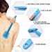 Simath Body Bath Brush – Foldable Long Handle, 2 in 1 Gentle Exfoliating Body Scrubber for Shower, Back Brush with Hard and Soft Bristles (2 Pack), Bluethumb 3