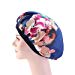 DuoZan Printing Silky Satin Bonnet Elastic Band Soft Satin Turban Shower Cap Night Sleep Hat Hair Loss (Royal Blue)thumb 3