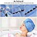 Microfiber Hair Towel,YesTree 2 Pack Hair Towel Wrap Turban Drying Bath Shower Head Towel with Buttons,Quick Magic Dryer, Dry Hair Hat for Women and Girls(Blue,Rose Red)thumb 4