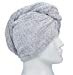 HOPESHINE Microfiber Hair Drying Towels Turban Wrap 2-Pack Bath Shower Head Towel for Girls and Women Absorbent Fast Drying (Grey X2)thumb 3