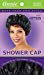 Shower Cap – Black, Vinyl material, elastic band, extra large, large, won’t fall off your head,thumb 1