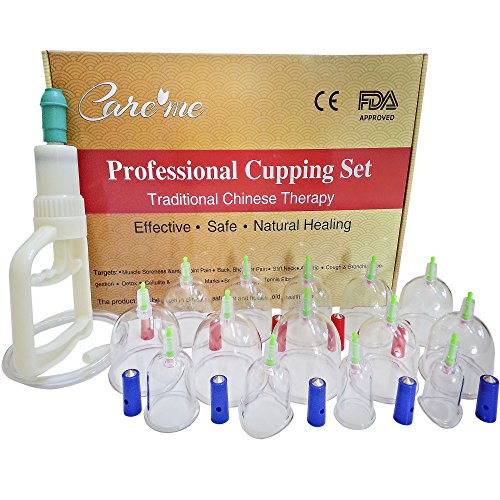 Chinese Acupuncture Cupping Therapy Set-FDA Approved Medical Grade Professional Cupping Kit (14 cups Guaranteed 5-Yr Life)For Body Massage, Pain Relief, Physical Therapy-Improve Your Health & Wellness