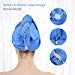 Hair Towel Wrap Turban Microfiber Hair Drying Towels, 2 Pack Super Absorbent Anti-Frizz Magic Hair Dry Hat Cap Twist Head Towel with Button for Women Girls Long & Curly Hair by Duomishuthumb 4