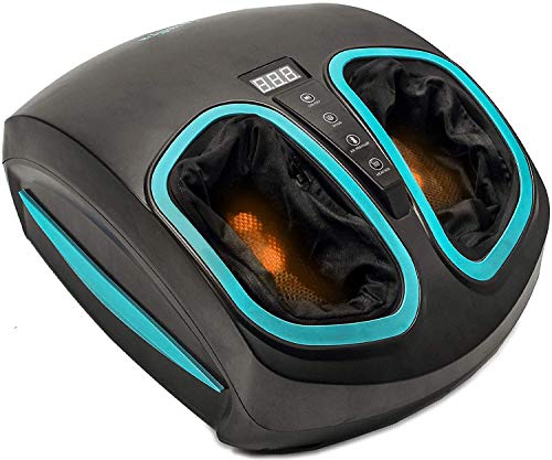 Shiatsu Foot Massager Machine with Heat – Electric Deep Kneading Massage & Air Compression – For Circulation, Feet Legs Muscle Relief, Plantar Fasciitis, Neuropathy Chronic Nerve Pain Therapy Spa Gift