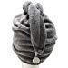 Polyte Microfiber Hair Turban Wrap Drying Towel, 12 x 28 in, 2 Pack (Dark Gray)thumb 3