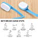 Simath Body Bath Brush – Foldable Long Handle, 2 in 1 Gentle Exfoliating Body Scrubber for Shower, Back Brush with Hard and Soft Bristles (2 Pack), Bluethumb 4
