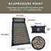 Acupressure Mat and Pillow Set, Kowth® Wellness Therapy Acupuncture Mats and Pillow for Back/Neck Pain Relief and Muscle Relaxation, Sciatic Pain,Insomnia, Comes in a Carry Bag (Black)thumb 1