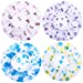 Shower Caps, 4 Pieces Bath Cap for Women Waterproof and Adjustable Reusable Shower Capthumb 1
