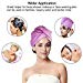 Microfiber Hair Towel,YesTree 2 Pack Hair Towel Wrap Turban Drying Bath Shower Head Towel with Buttons,Quick Magic Dryer, Dry Hair Hat for Women and Girls(Blue,Rose Red)thumb 3
