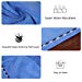 Htovila Hair Turban Microfiber Hair Towel Hair Drying Wrap Towel Fast Hair Drying Turban Towel Strong Water Absorption Lightweight and Cotton, 2 Pieces(Deep Blue & Red)thumb 4