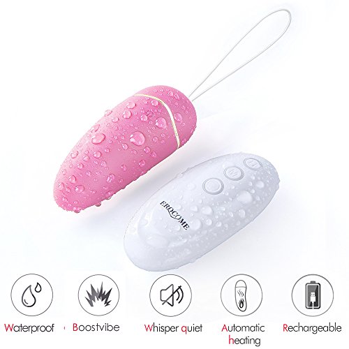 EROCOME Wireless Auto-Heating Waterproof 12Frequency Whisper Silicone Love Egg for Women and Couple (1)