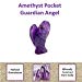 ‘Shanti by Mira’ Unisex Natural Gemstone Guardian Angel Pocket Size (2cms / 0.80 inch) Crystal Healing Chakra Balancing Reiki Therapy Wellness and Relaxaton Gift (‘Energy Healing’ Amethyst Angel)thumb 3