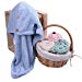 The Original Microfiber Super-Absorbent Hair Towel wrap Quick Dry Shower Cap hair turban (Light blue)thumb 2