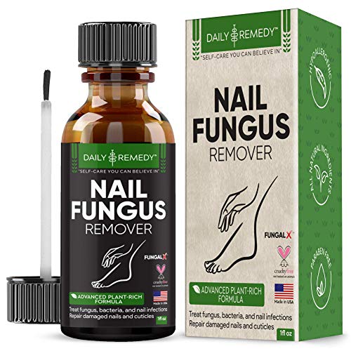 DAILY REMEDY Premium Anti-Fungus Nail Treatment – Antifungal Toe & Toenail Health Care Treatment with Natural Organic Essential Oils – Repairs & Nourishes Damaged Nails & Cuticles – Made in USA