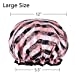 Shower Caps 4 Pack Bath Caps Perfect for Women most Hair Lengths and Thicknesses – Waterproof – Double Layer, Upgraded Version (Flower Red + Rose Dot pink + Zebra pattern + Leopard)thumb 1