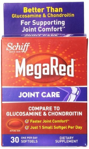 Schiff MegaRed Joint Care with Krill Oil, Hyaluronic Acid and Astaxanthin – 2 Bottles, 60 Softgels Each