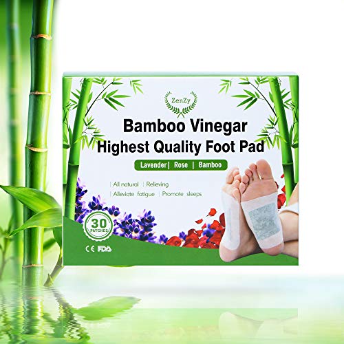 Natural Organic Sleep Foot Pads- Lavender,Rose, Bamboo Vinegar Essential for Relaxation. 30 Pieces
